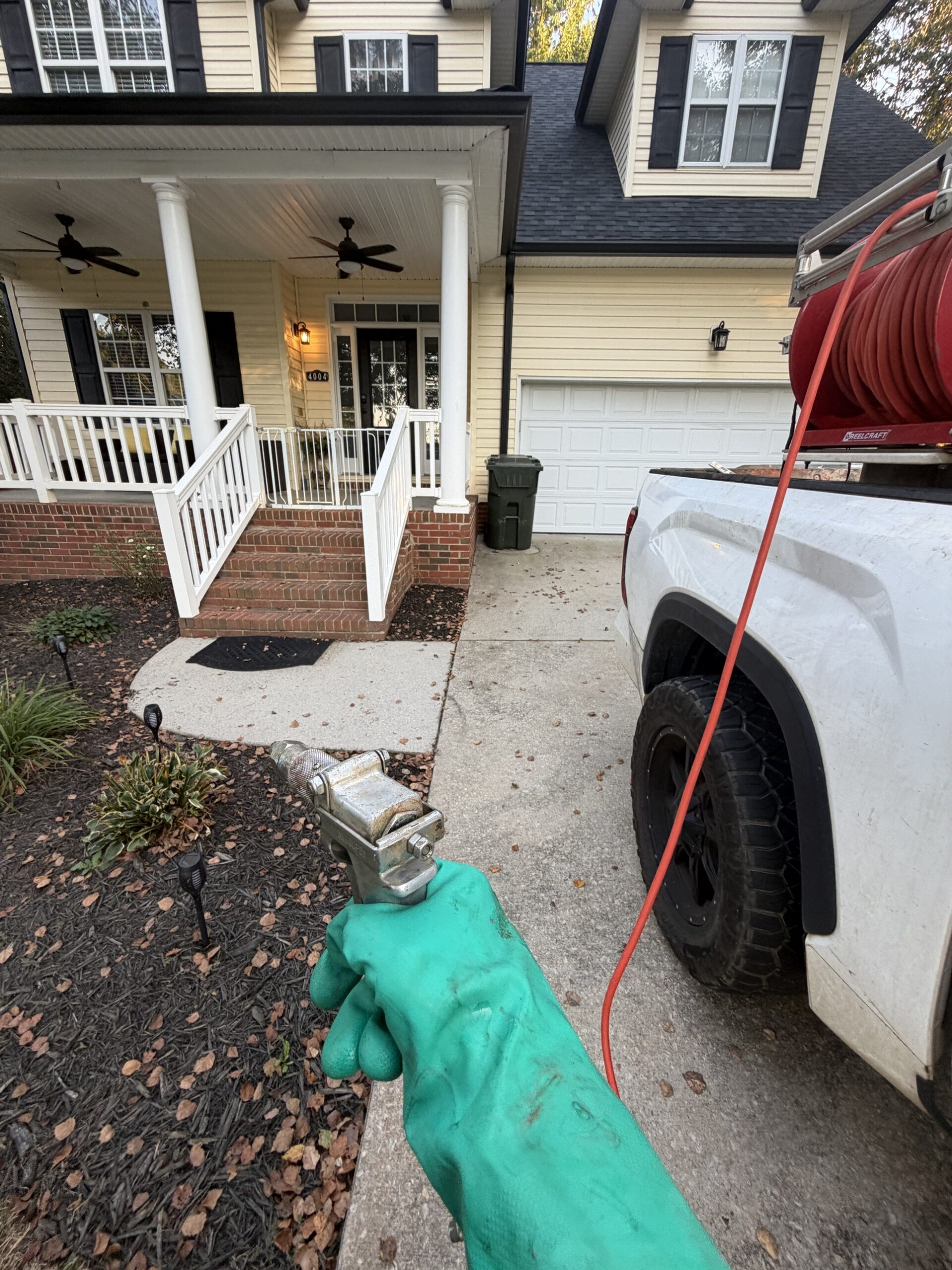 Envirosafe treating the perimeter of a home in Ranlo NC